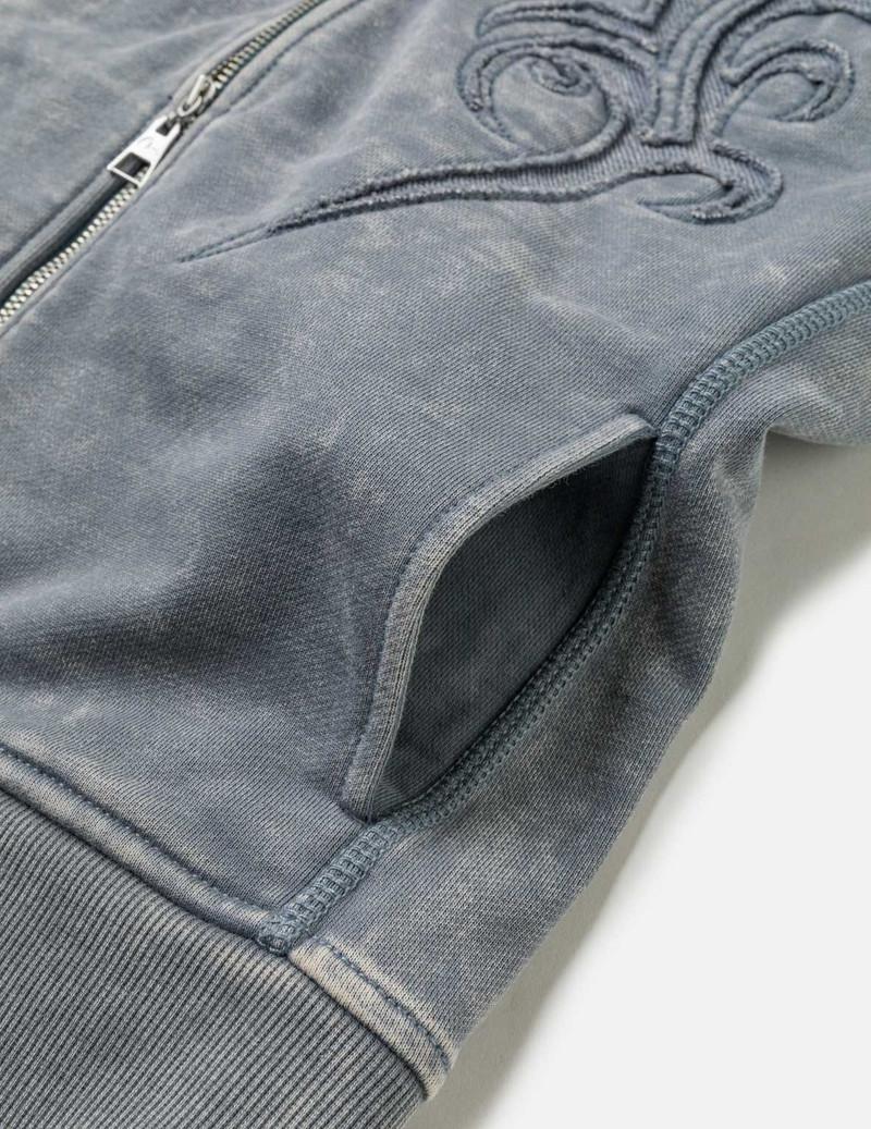 Reversed Fabric Cropped Hoodie 10