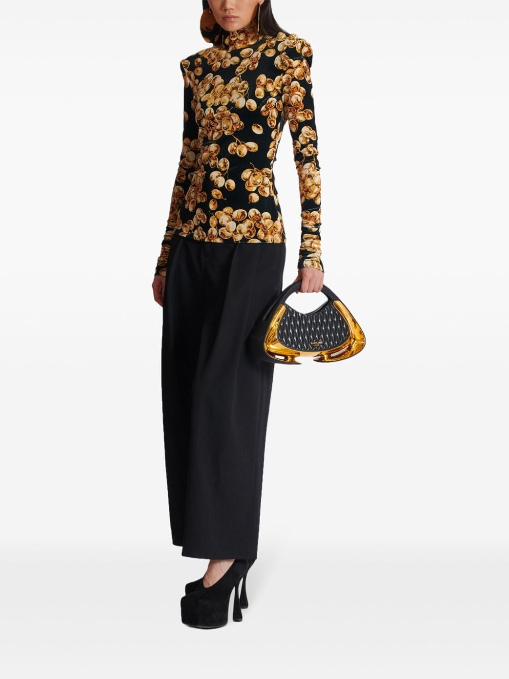 pleated grain de poudre trousers - 2