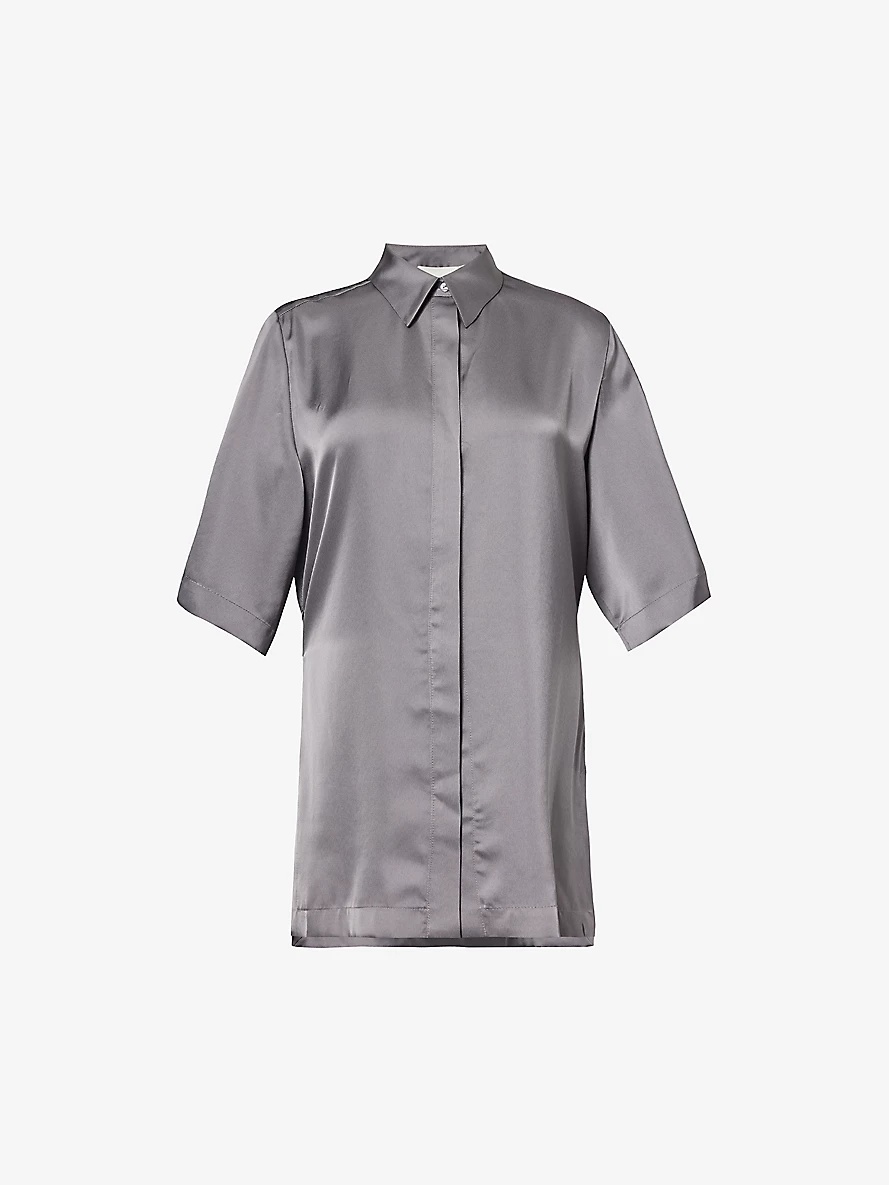 Evander regular-fit satin shirt - 1