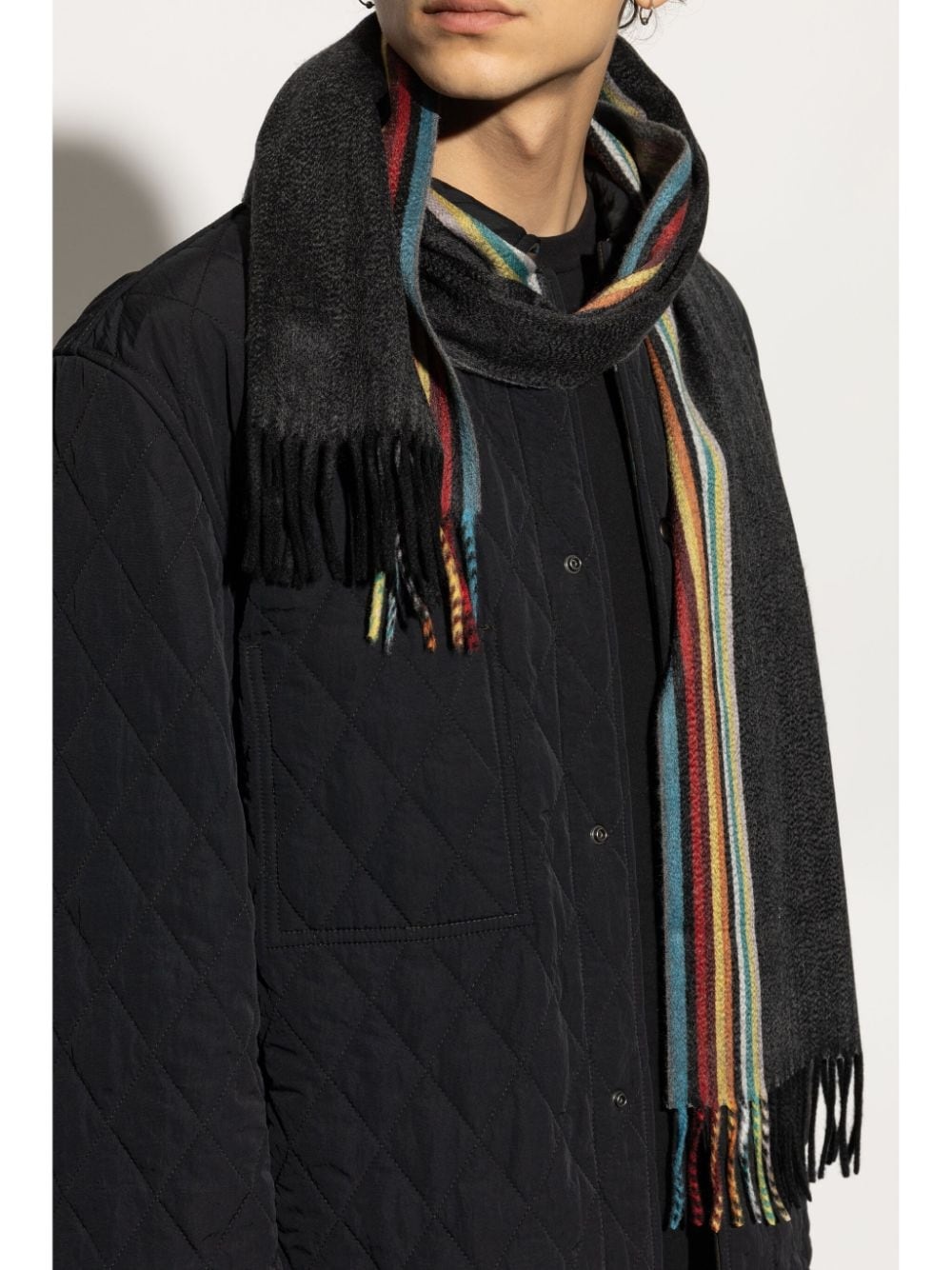 Signature Stripe cashmere scarf - 2