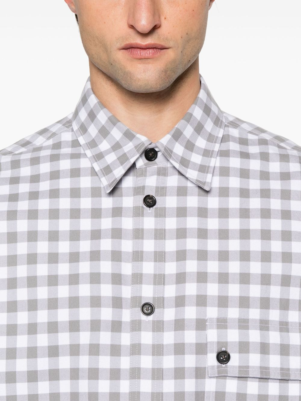 gingham-pattern shirt - 5