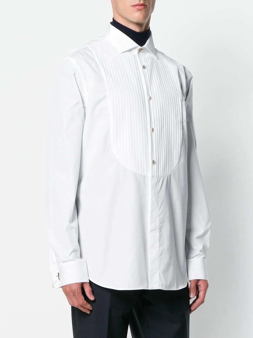 pleated long-sleeve shirt - 3