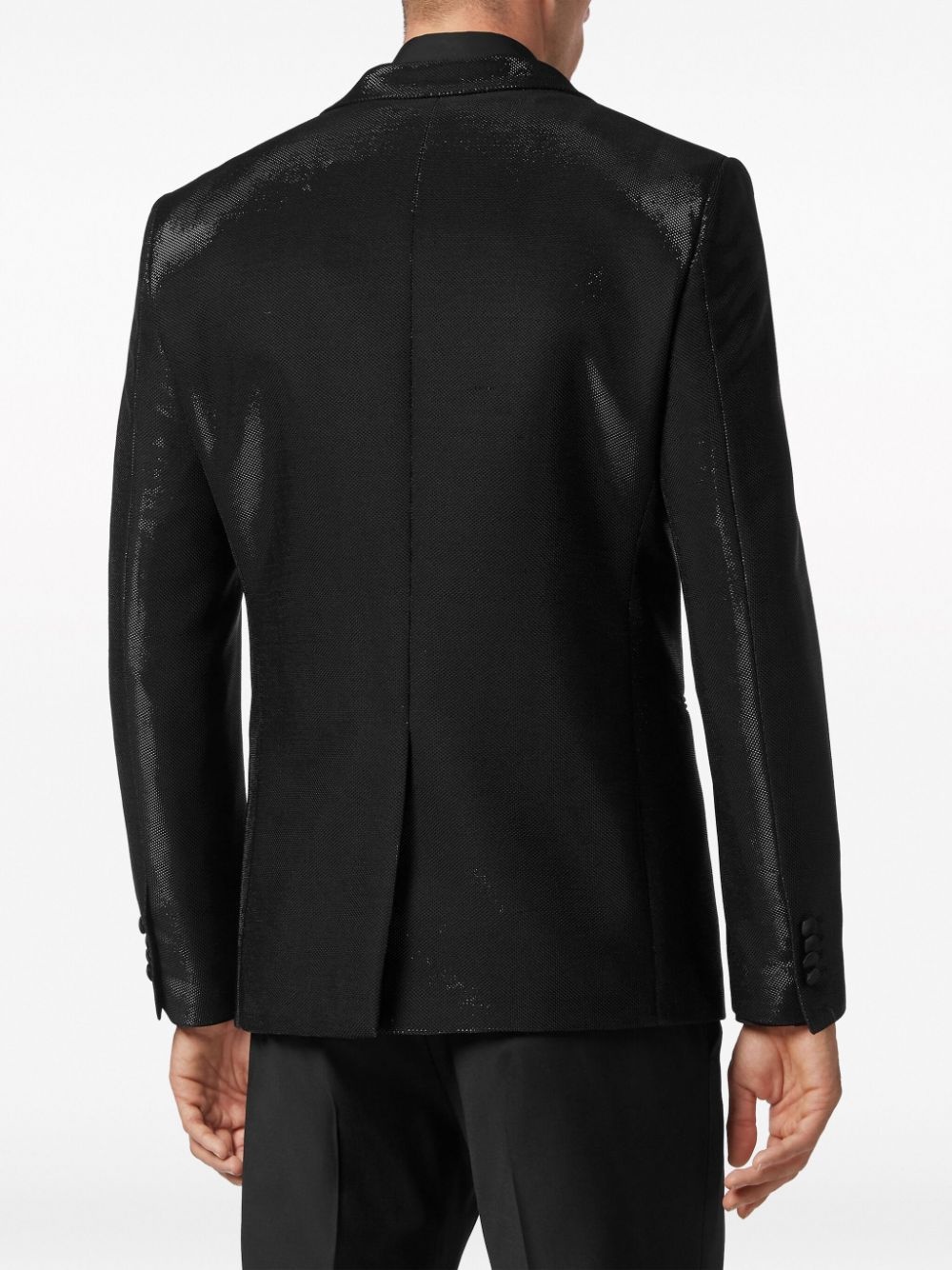 single-breasted lurex blazer - 5