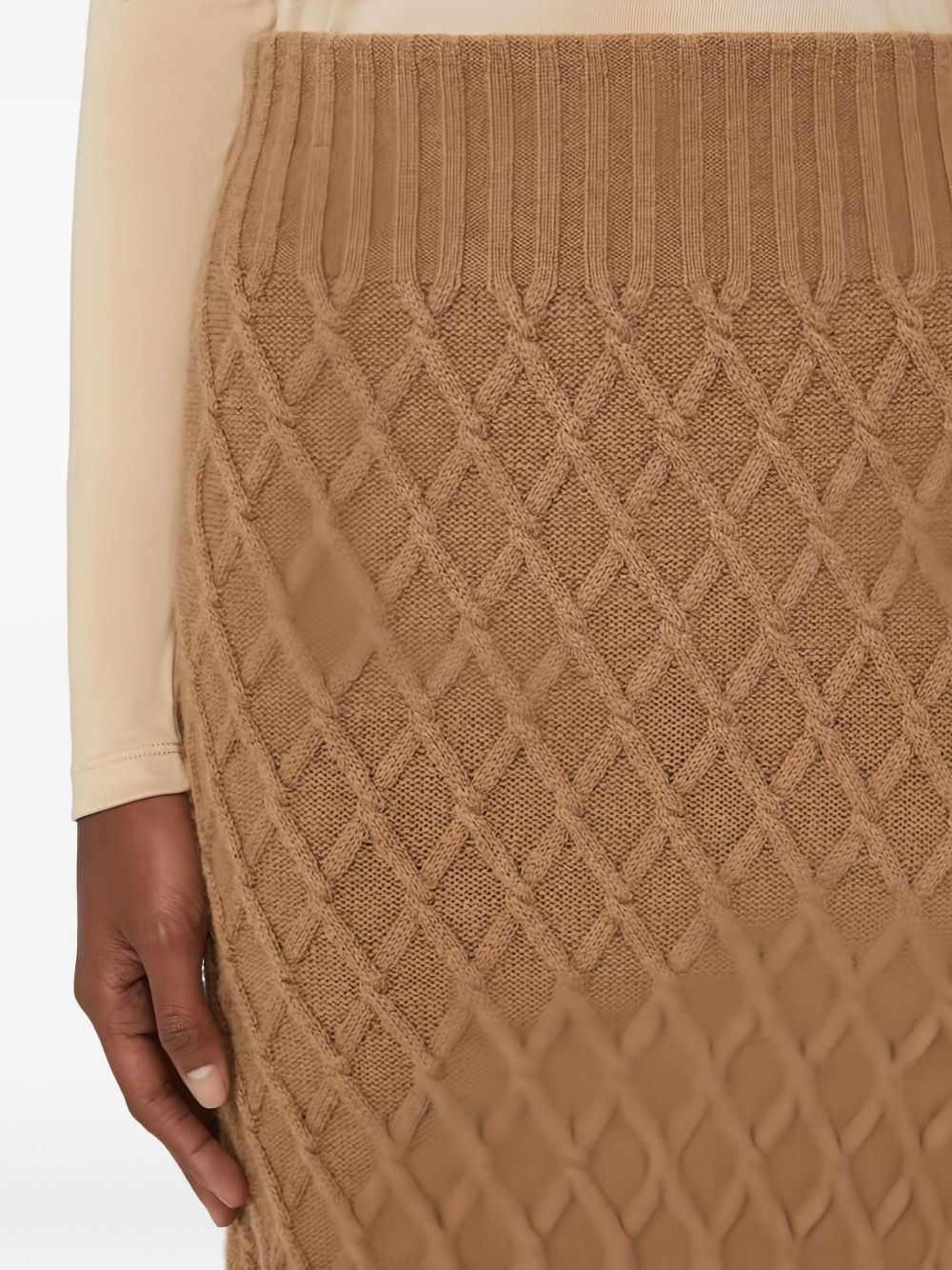 cable-knit midi skirt - 4