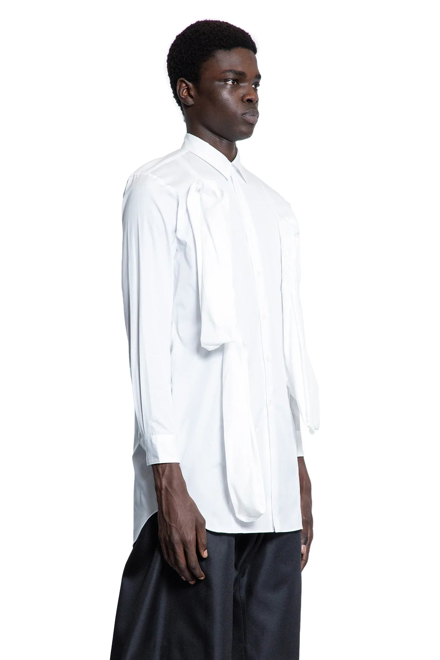 Draped-Cotton-Poplin-Shirt - 2