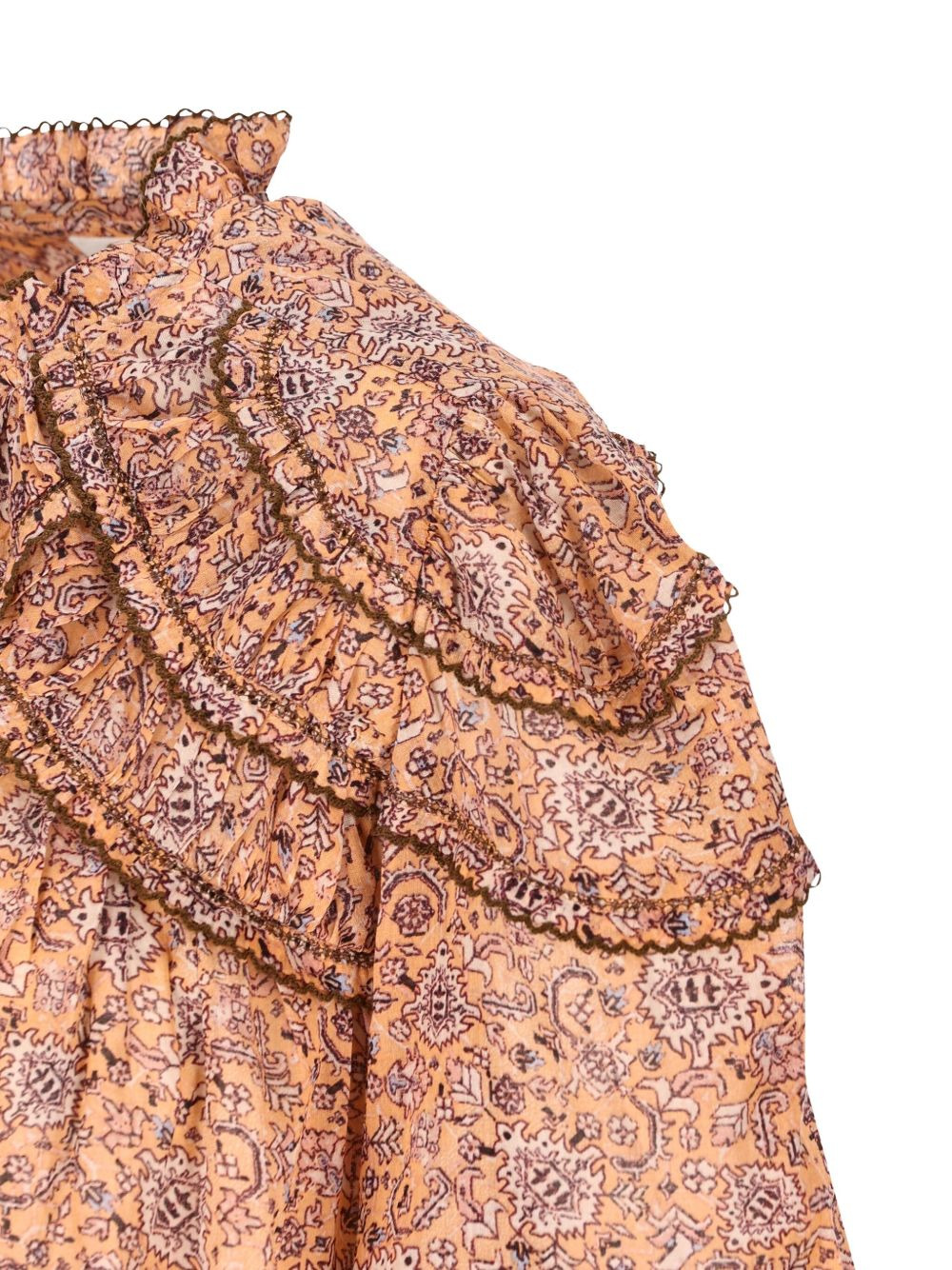 ruffled floral-print shirt - 3