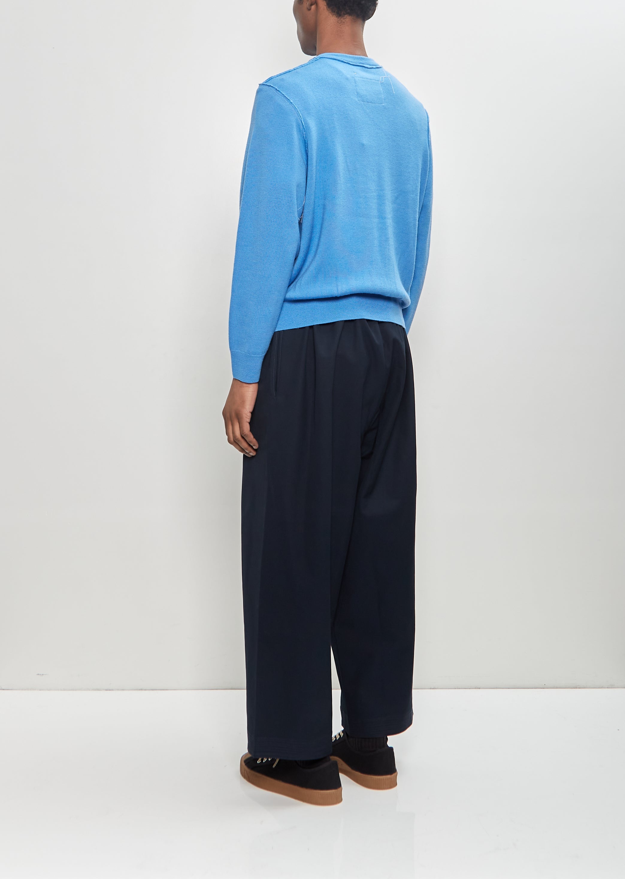 Frankenstein V-Neck Sweater — Blue - 3
