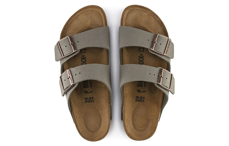 Birkenstock 애리조나 Birkibuc 좁은 적합 샌들 '돌' 151213 5