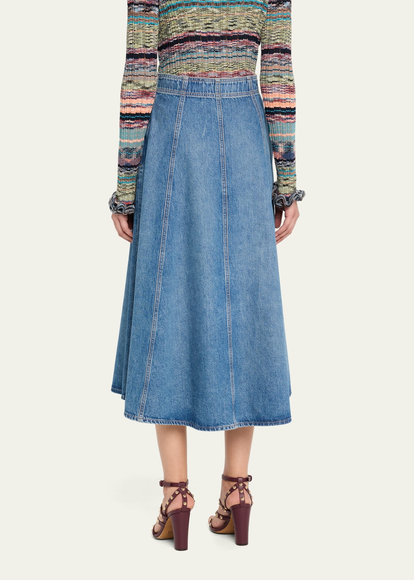The Uma Denim Midi Skirt - 3