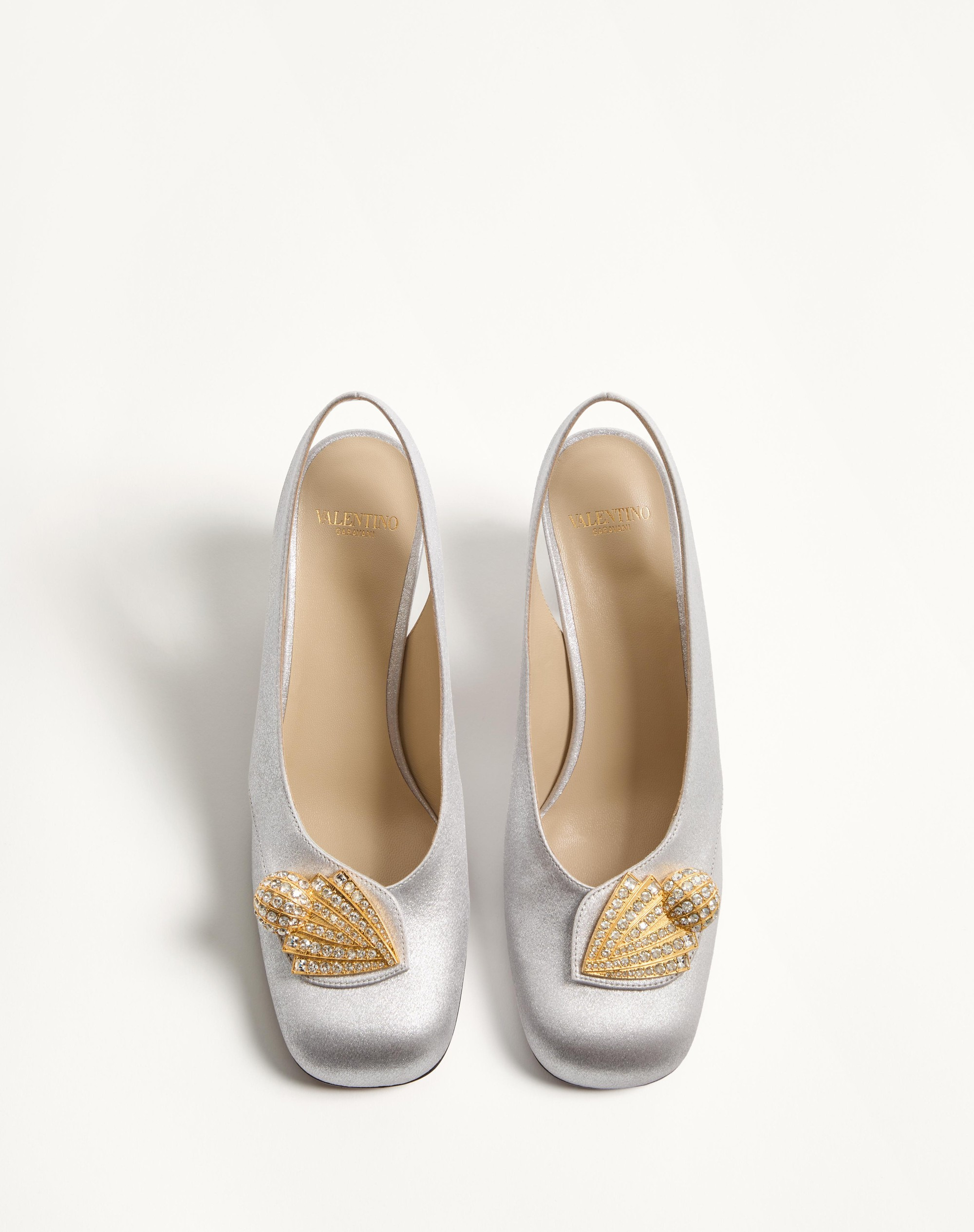 ADAMANTINE SLINGBACK PUMPS IN GLITTER FABRIC 60MM - 4