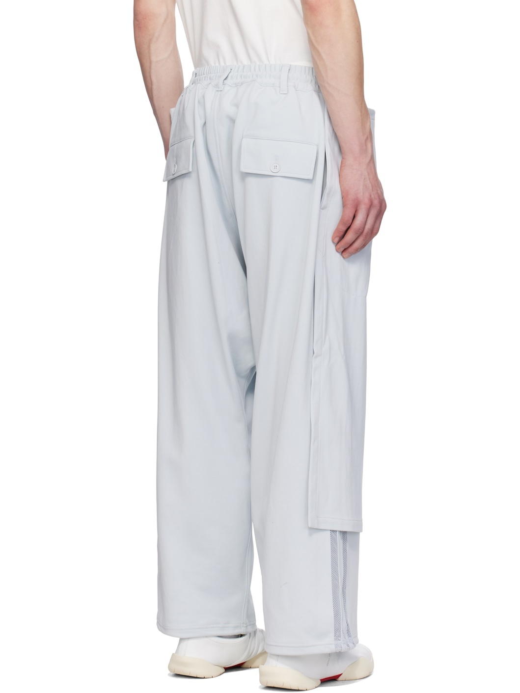 Gray 3-Stripes Openhem TP Sweatpants - 3
