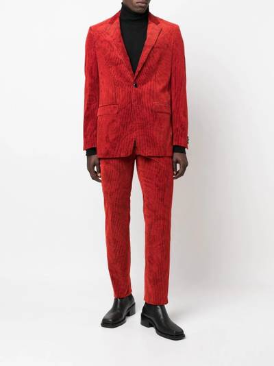 Etro paisley-print corduroy trousers outlook