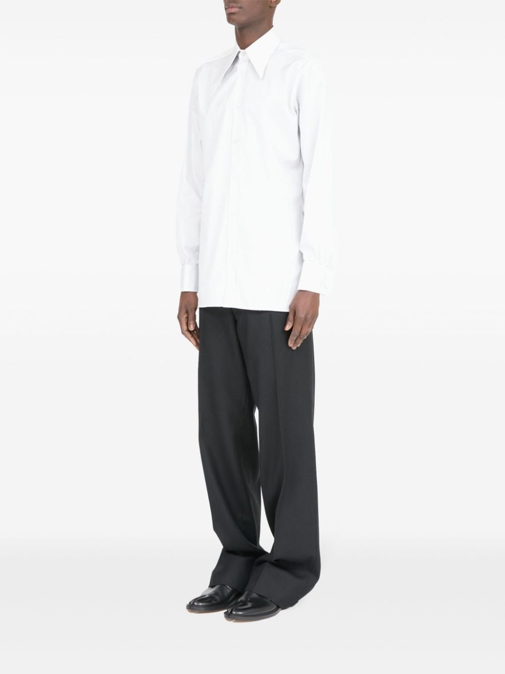 pinstripe cotton poplin shirt - 6