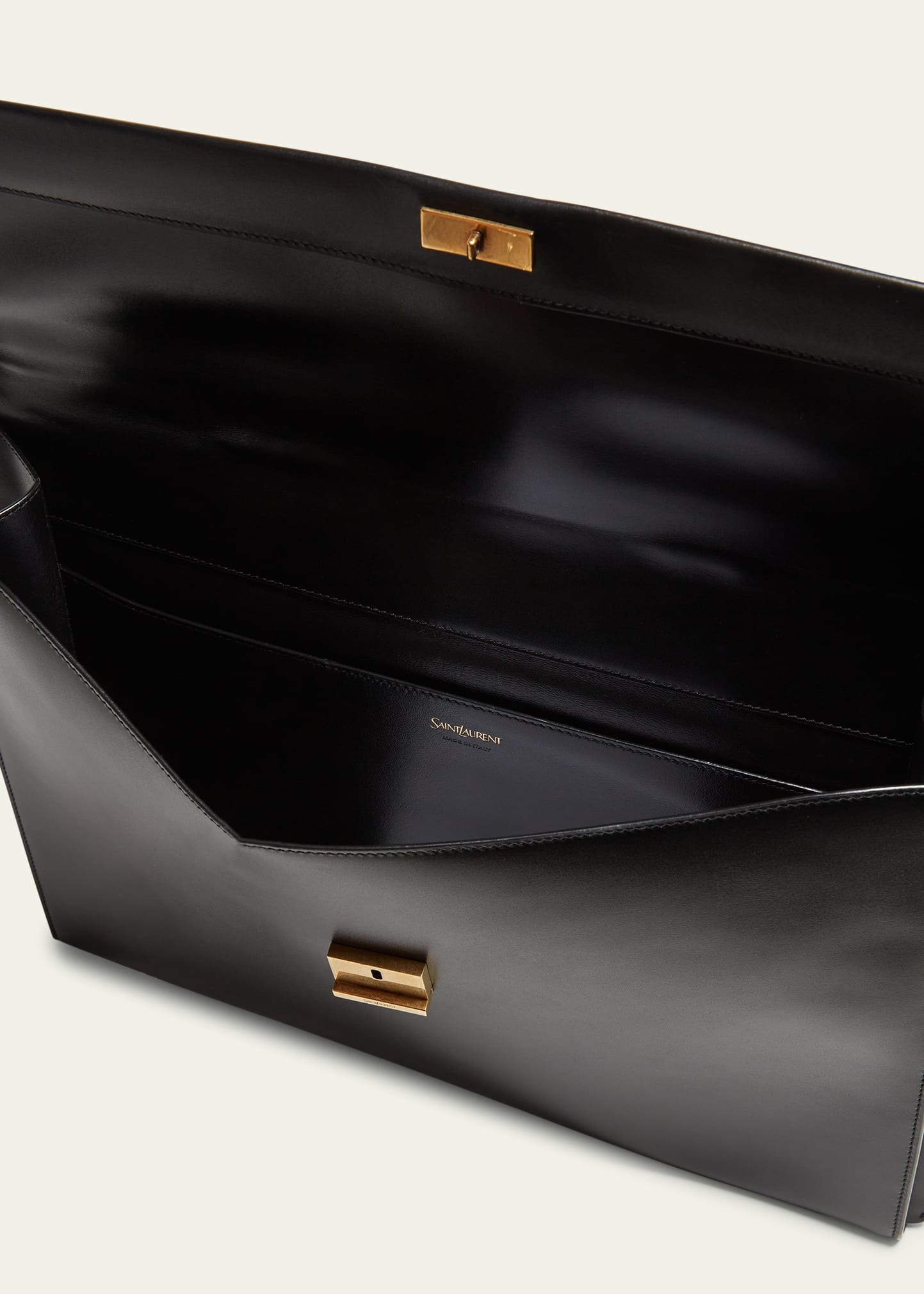 Men's Smooth Leather Briefcase - 4