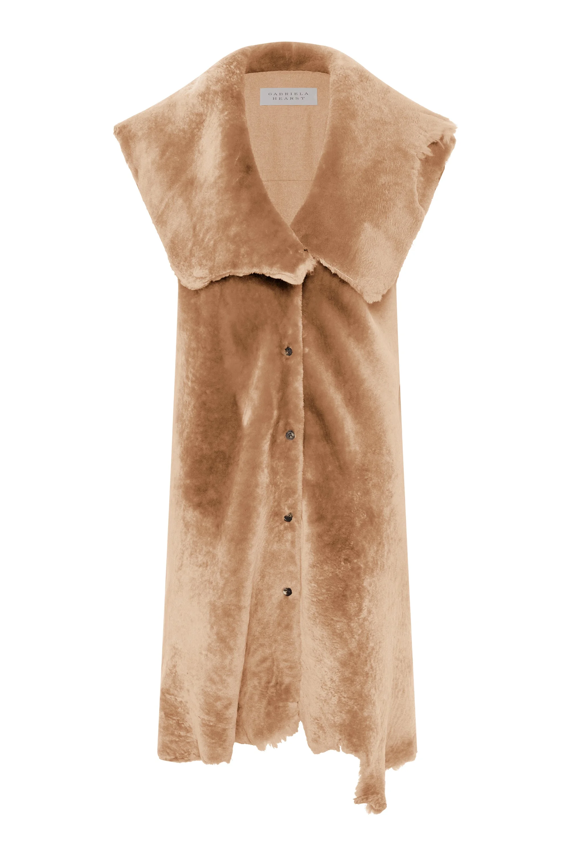 Diviner Raw Cut Jacket Liner in Champagne Shearling - 1