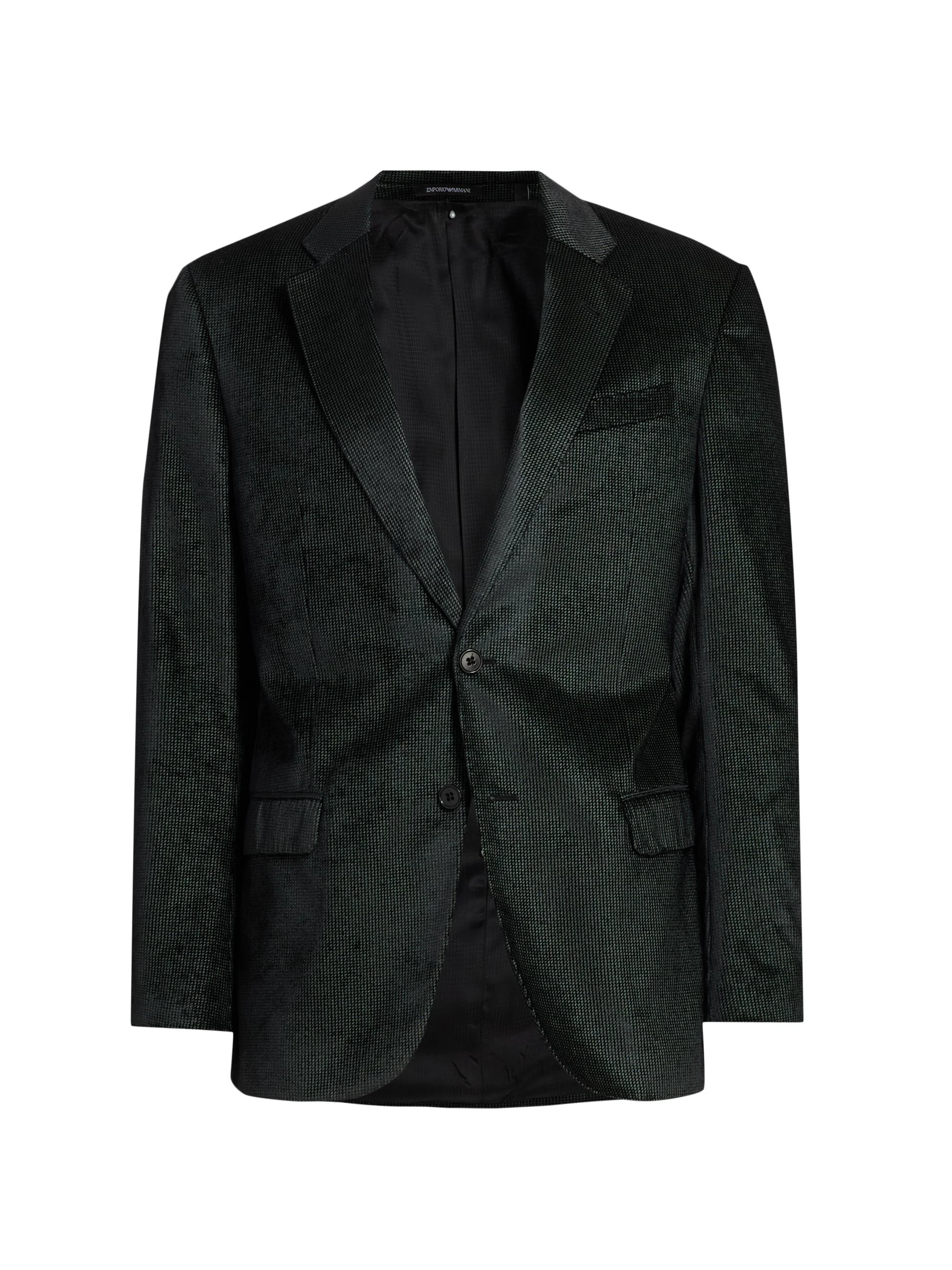 Men's Sateen Grid Dinner Jacket - Green Fancy - 1