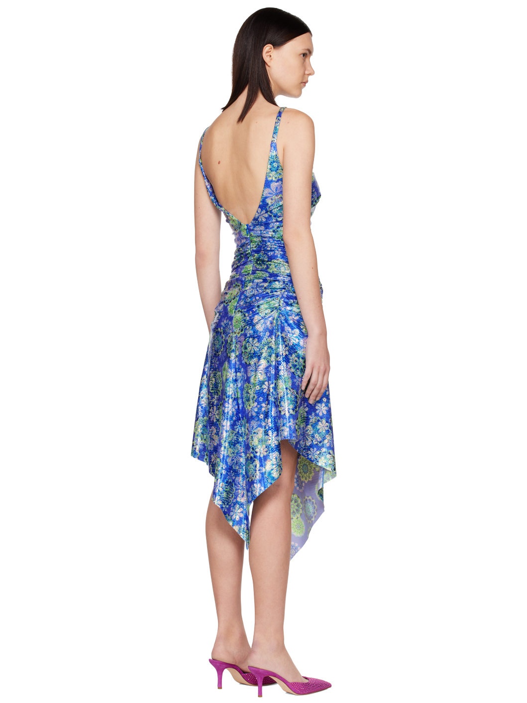 Blue Floral Minidress - 3