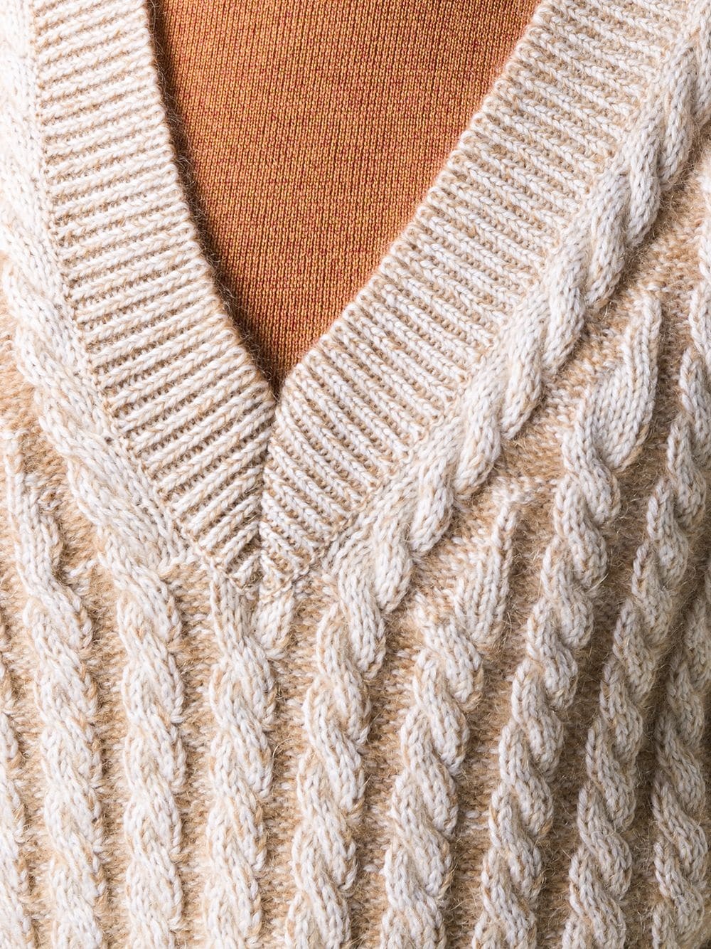 cable knit sweater vest - 5