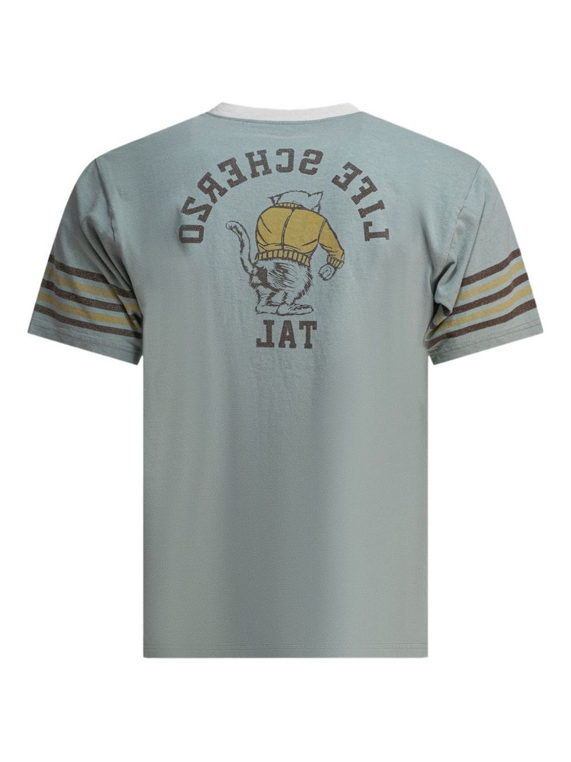 Kapital graphic striped-sleeve T-shirt outlook