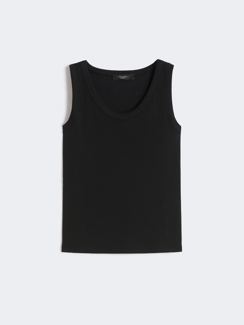 MULTIC Stretch cotton top - BLACK 1