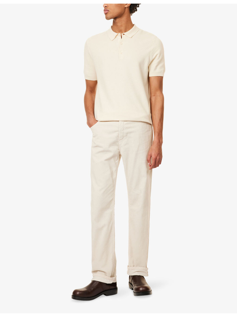 Sunspel Textured Short-Sleeves Cotton-Knit Polo Shirt outlook