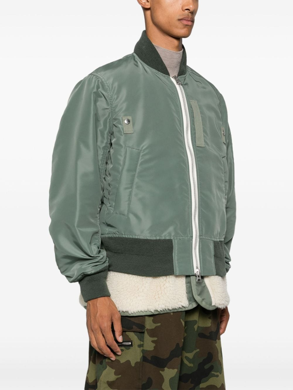 Sacai Men Bomber Jacket With Stitching - 4
