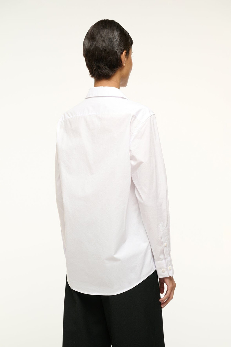 STAUD ROXBURY POPLIN SHIRT WHITE 5