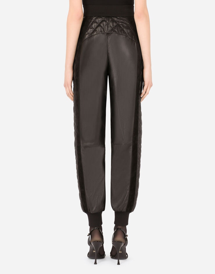 Quilted leather and suede pants - 2