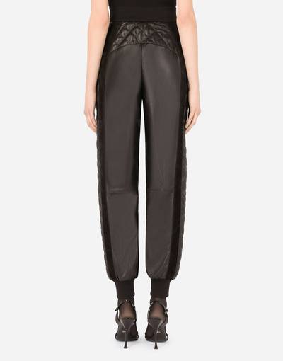 Dolce & Gabbana Quilted leather and suede pants outlook