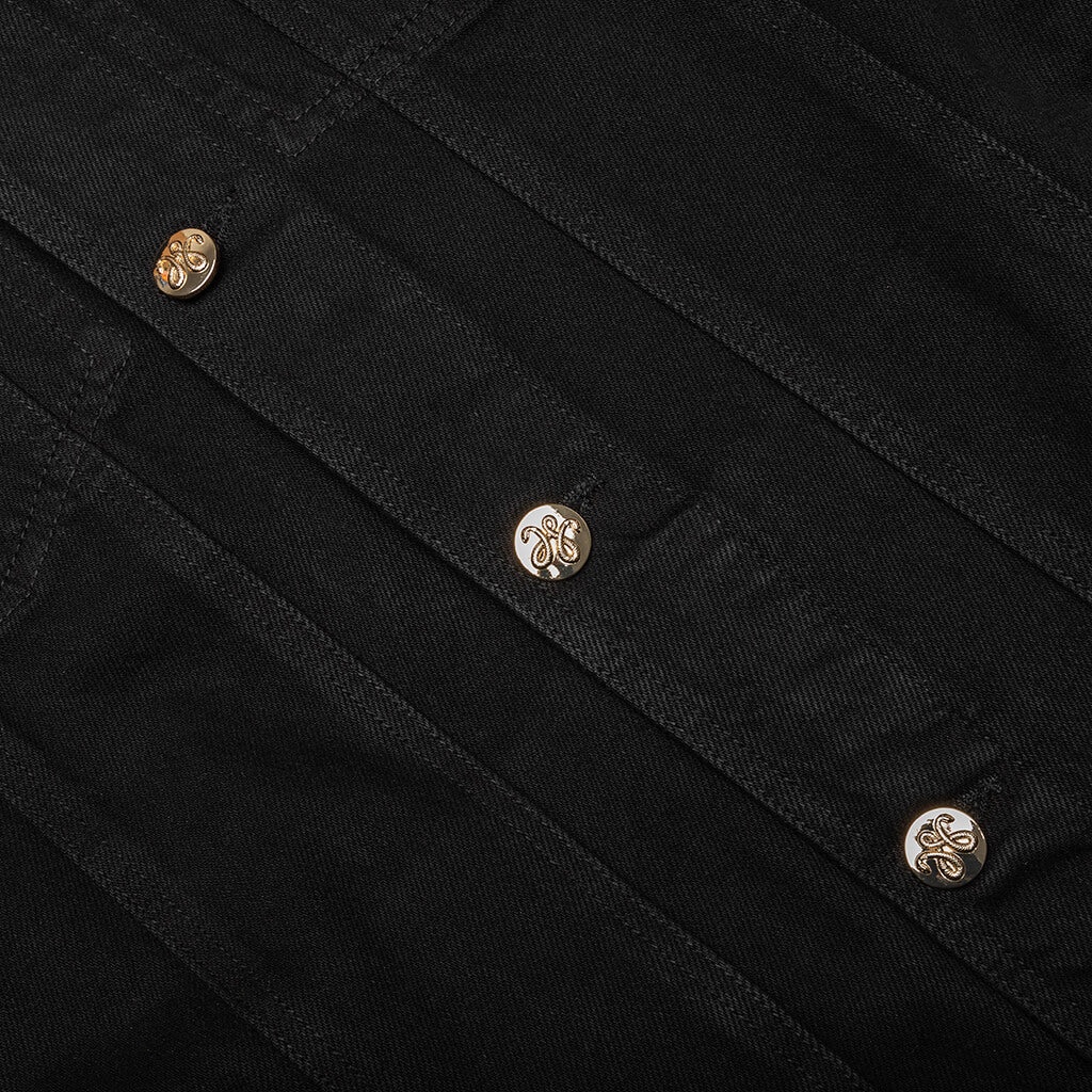 CHACHI DENIM JACKET - BLACK - 3