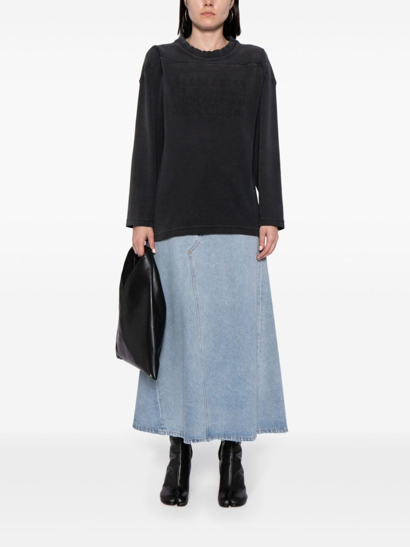 Maison Margiela numbers appliquÃ© cotton sweatshirt outlook