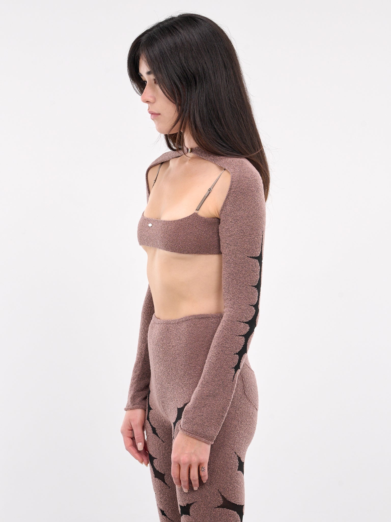 Thorn Intarsia Knit Sleeves - 2
