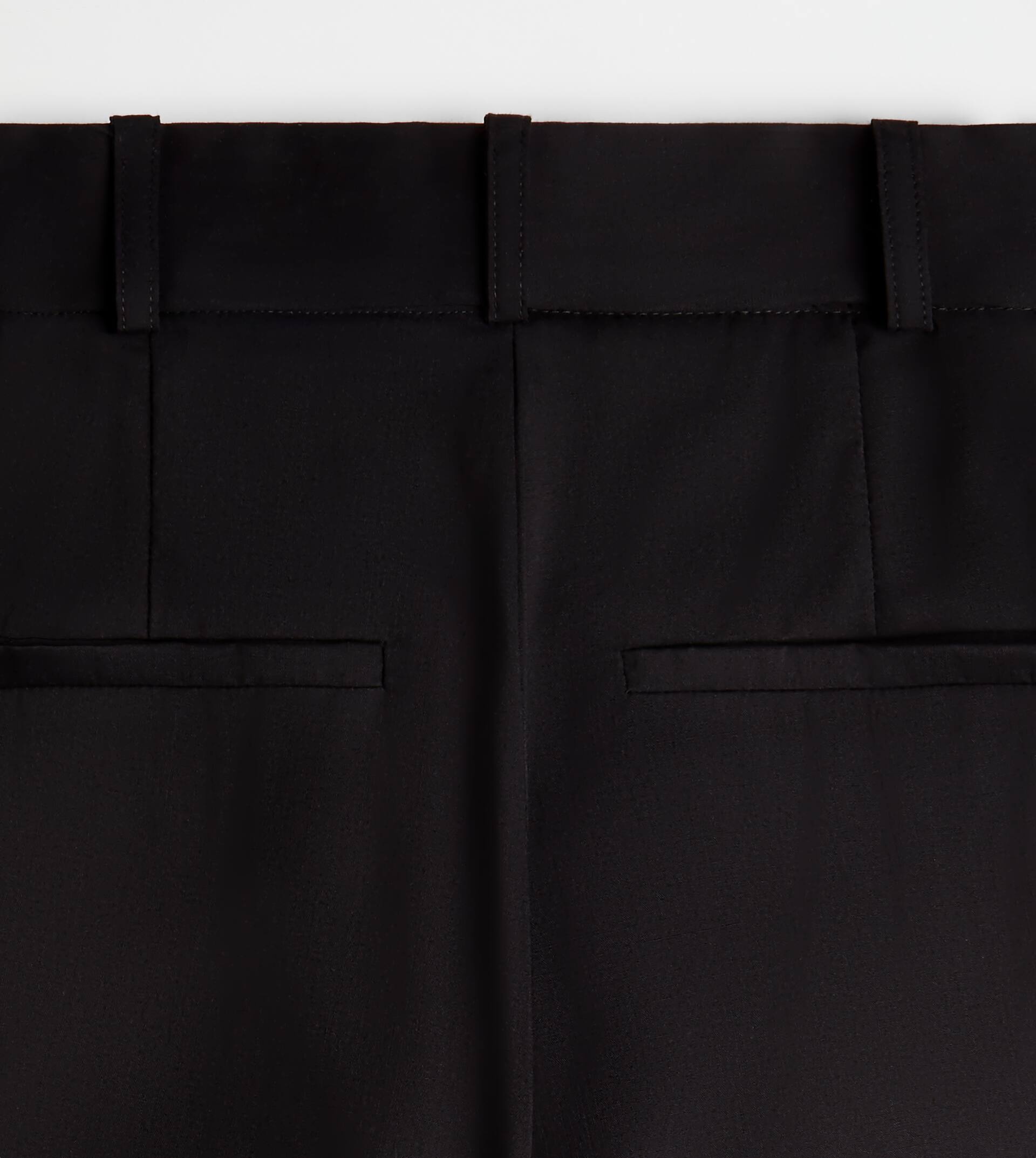 PANTS IN WOOL - BLACK - 8