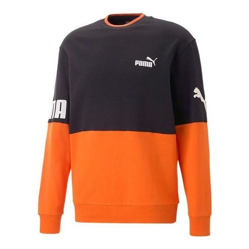 PUMA 힘 Colorblock 대원 긴 티 '오렌지' 676666-23 - 1