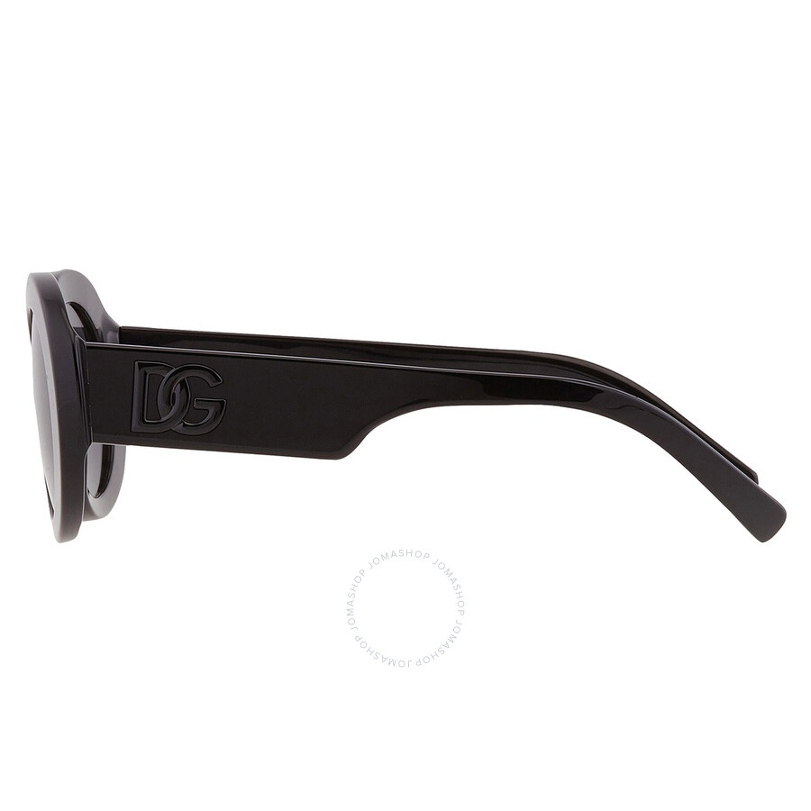 Dolce and Gabbana Darkj Grey Oval Ladies Sunglasses DG4448 501/87 51 - 5