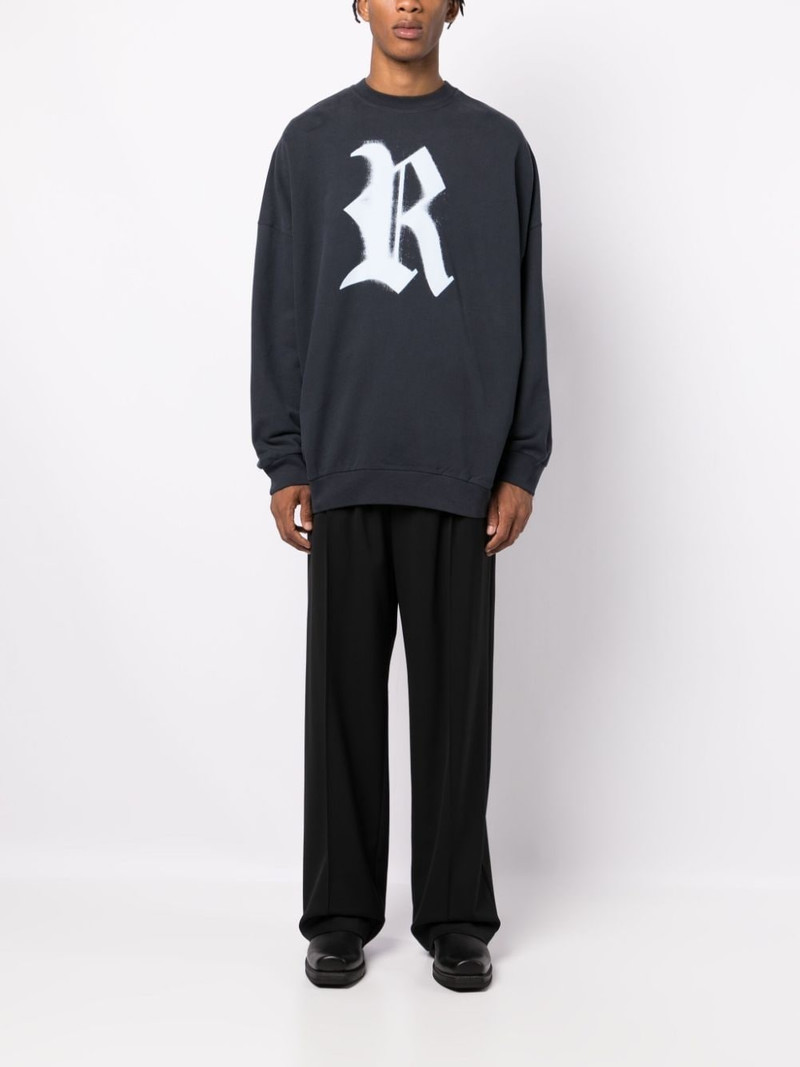 Raf Simons logo-print cotton sweatshirt outlook