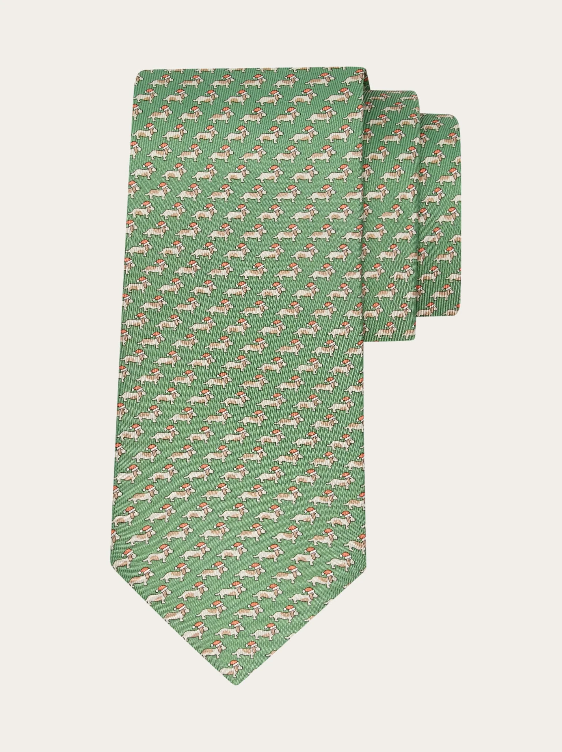 Dachshund print silk tie - 1
