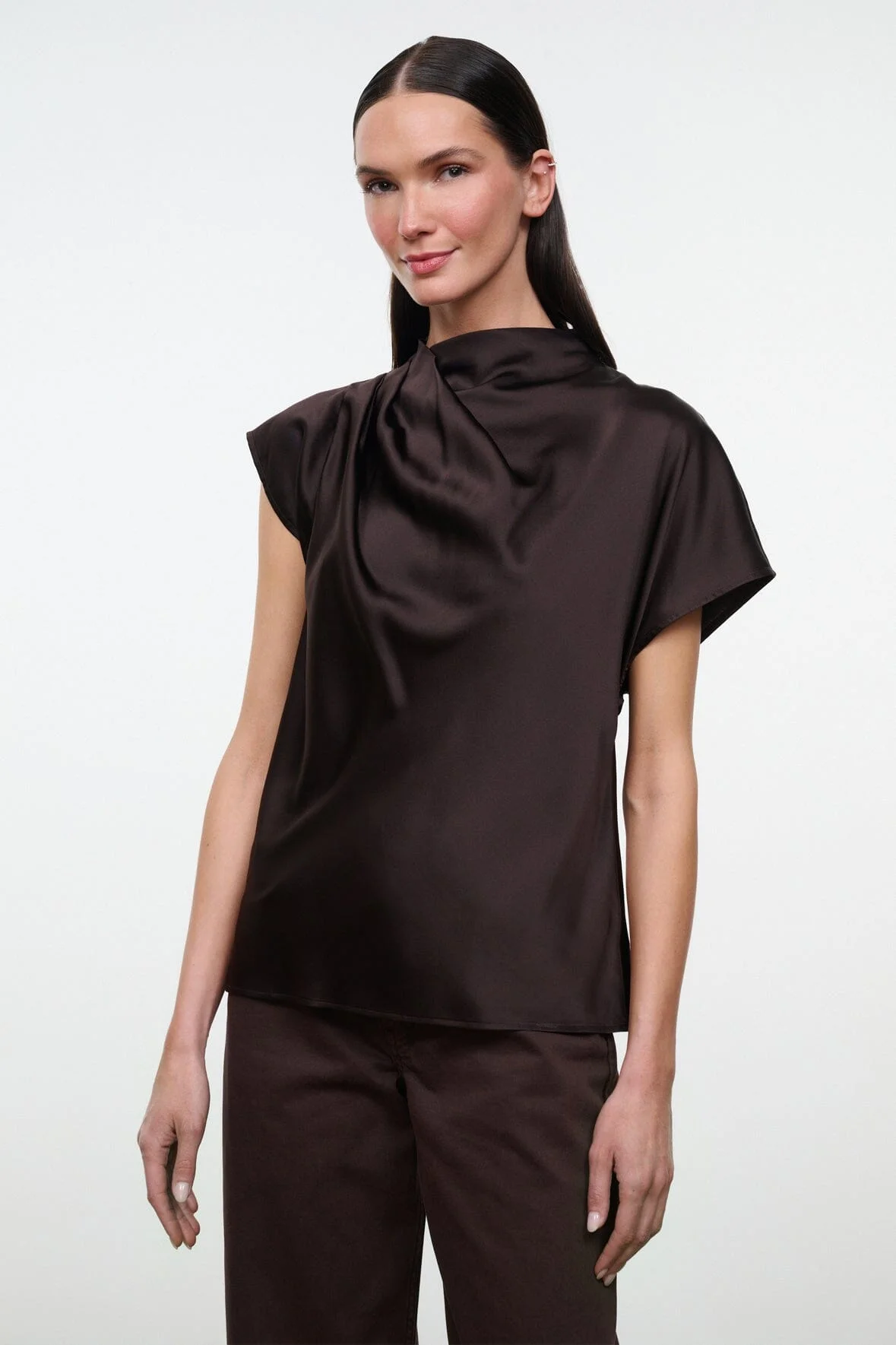 STAUD DAVINA SILK TOP EARTH - 1