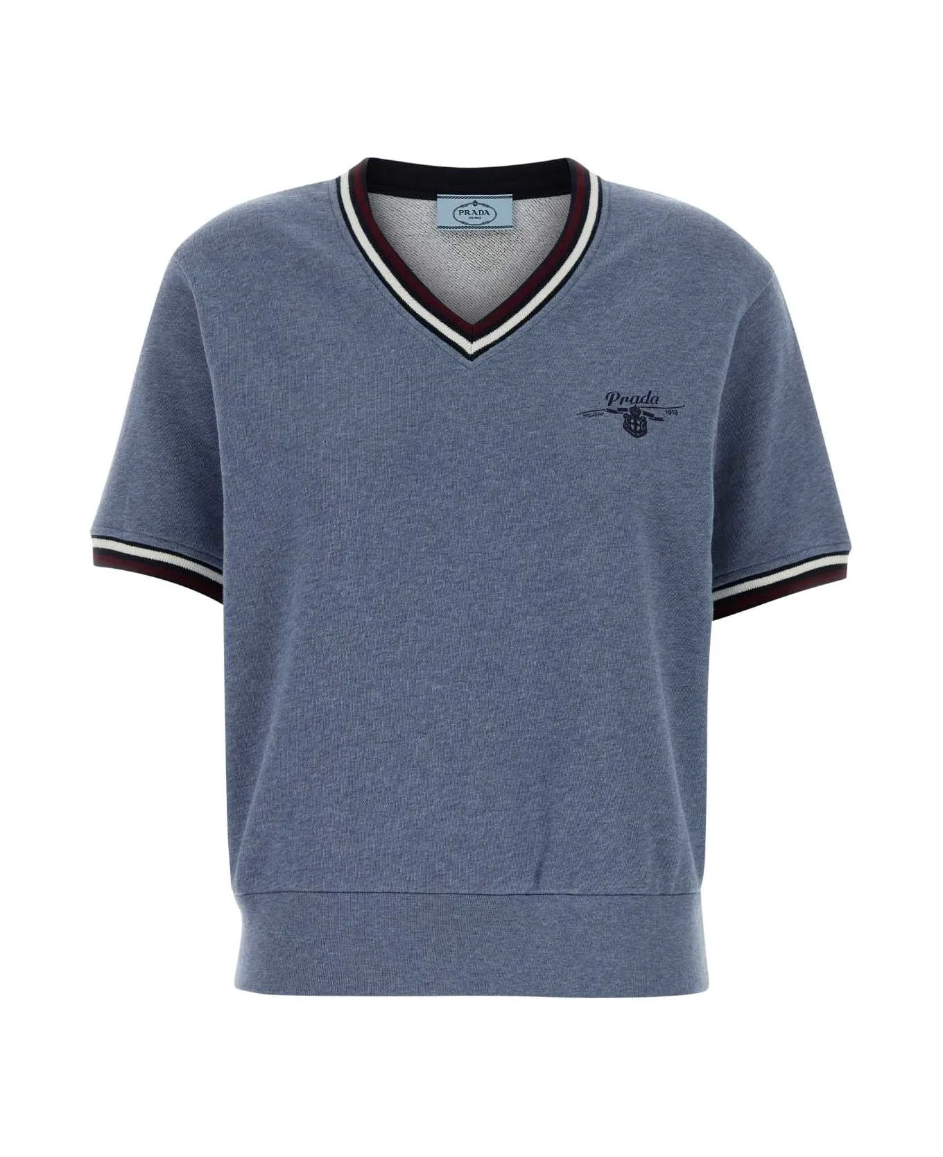 Cerulean Blue Cotton T-shirt - 1