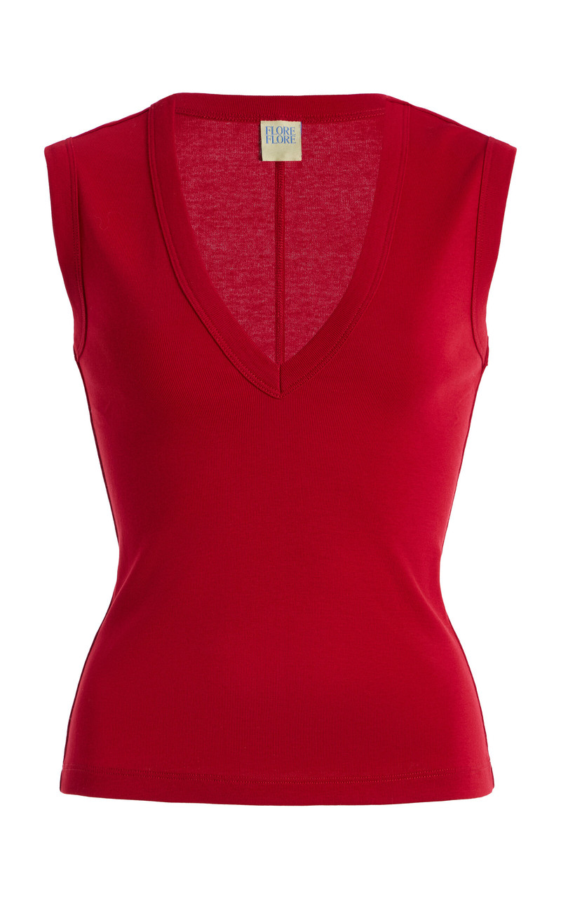 Dewi Cotton Tank Top red 1