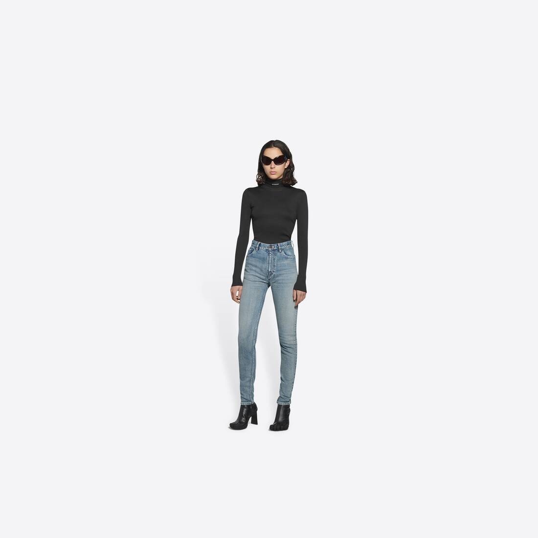 Women's Skinny Pants in Blue - 1