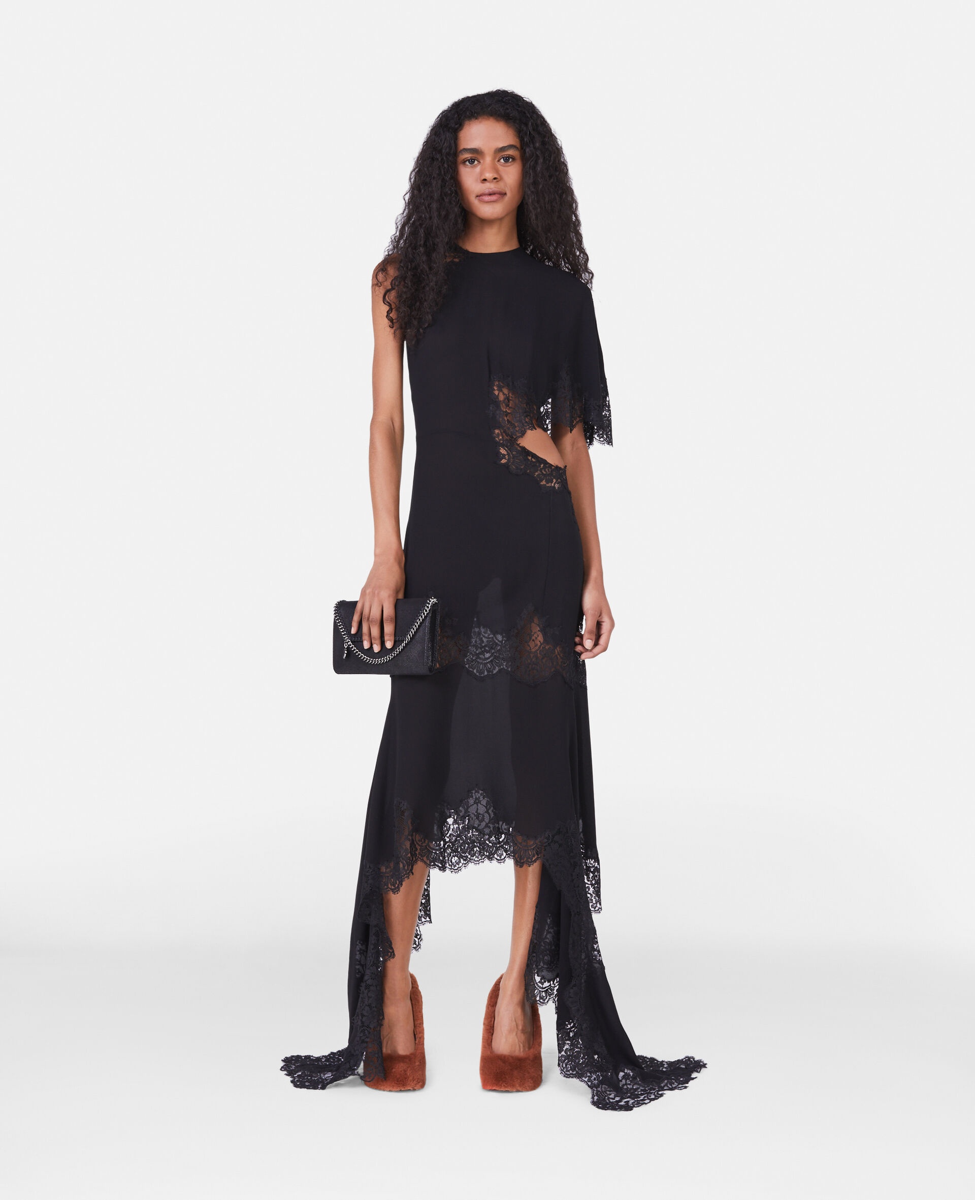 Guipere Lace Silk Georgette Dress - 2