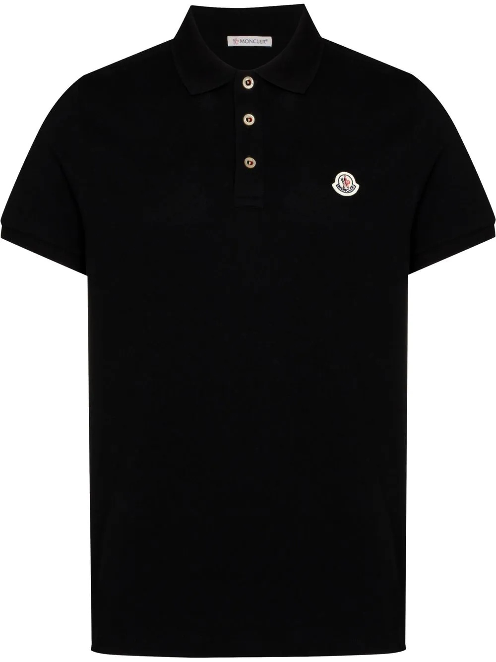 logo-patch polo shirt - 1