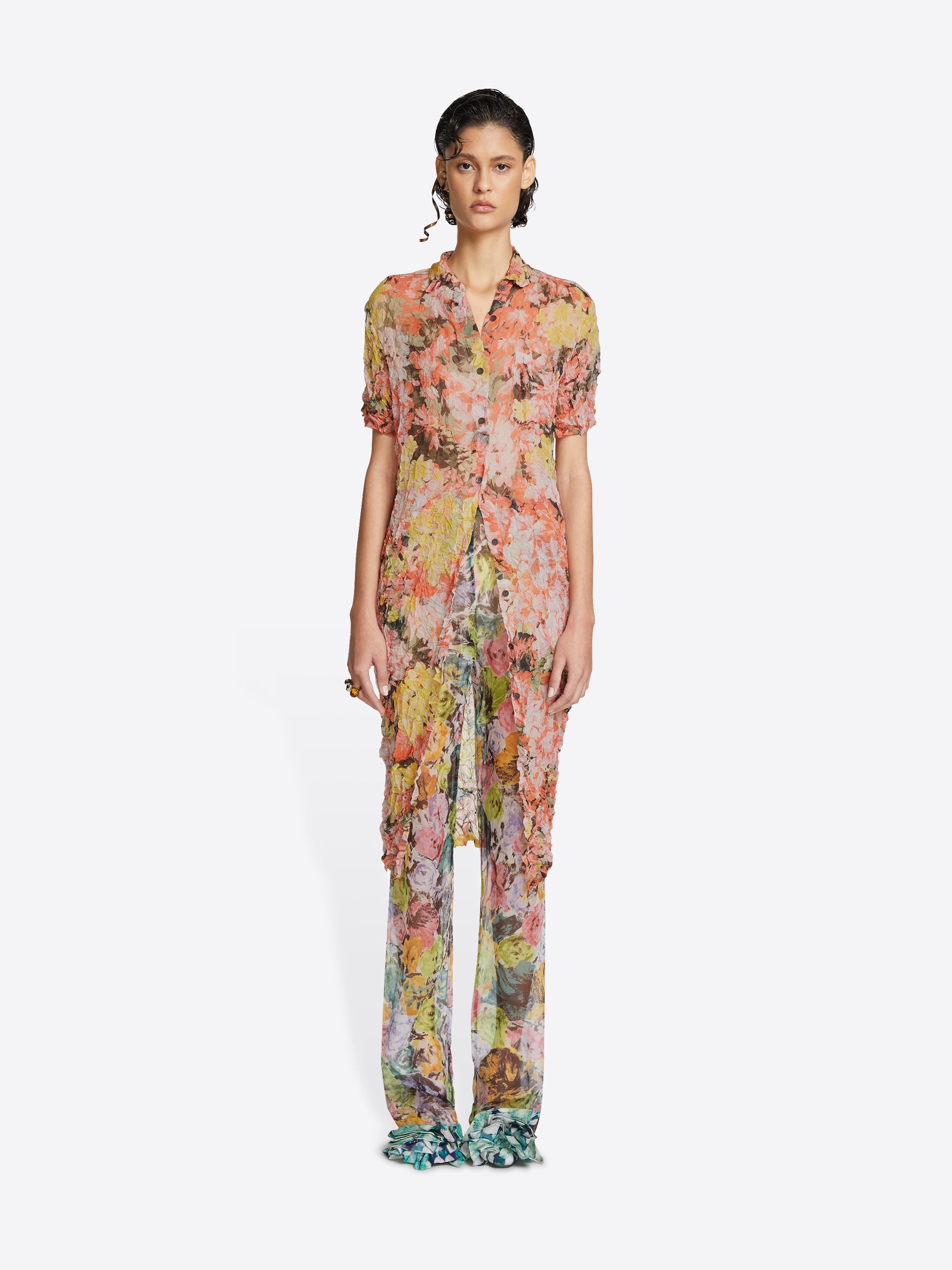 FLORAL SHIRT DRESS - 2