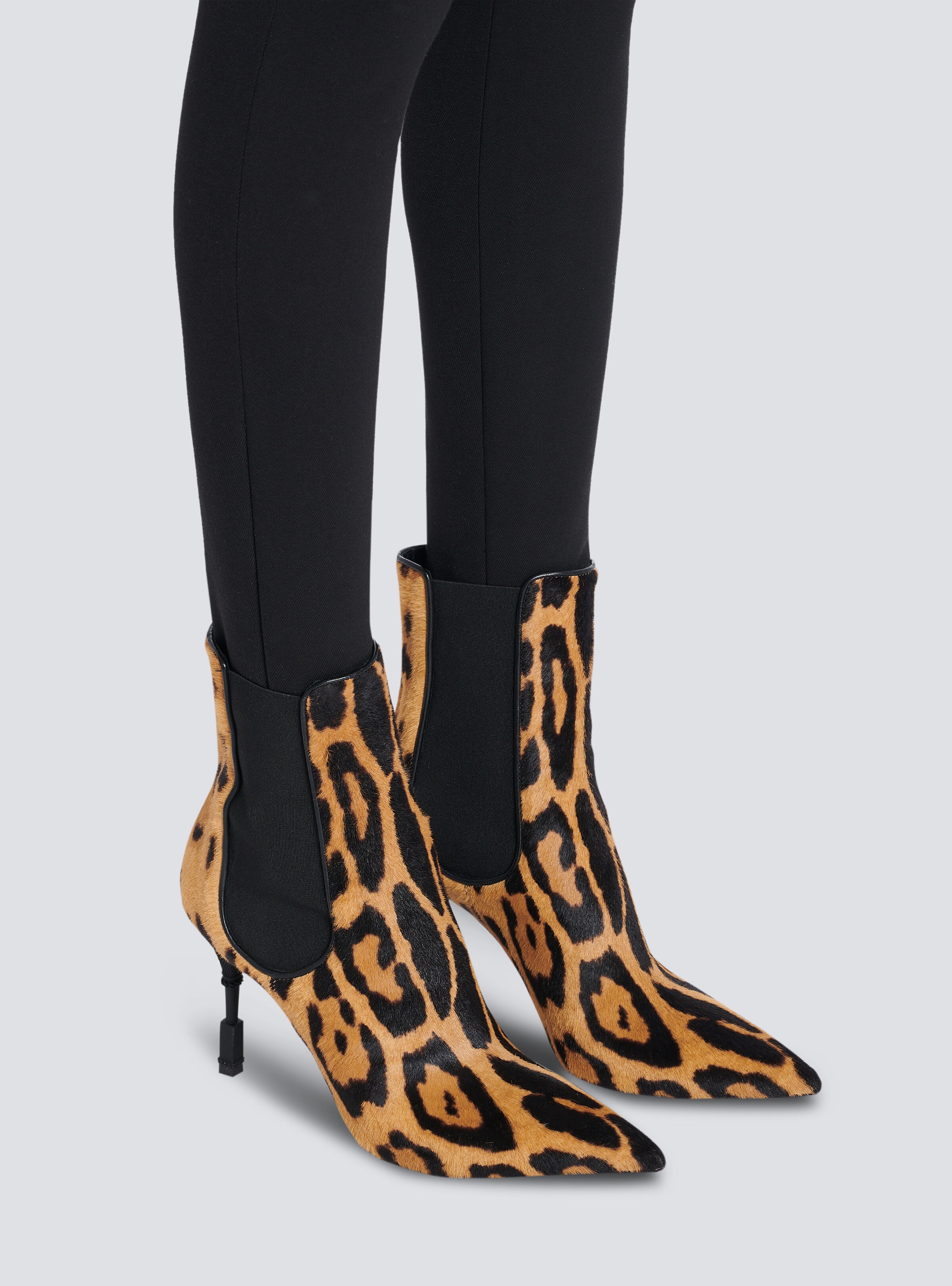 Moneta leopard print leather ankle boots - 7