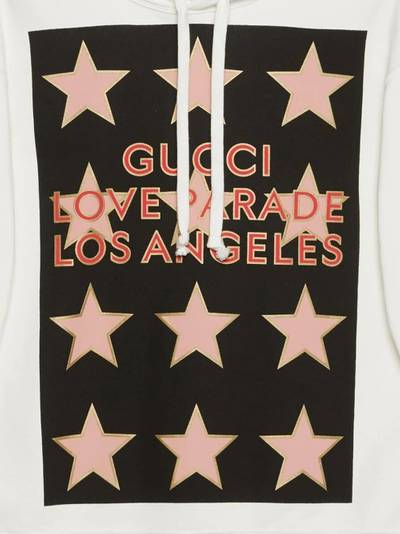 GUCCI Gucci Love Parade-print hoodie outlook