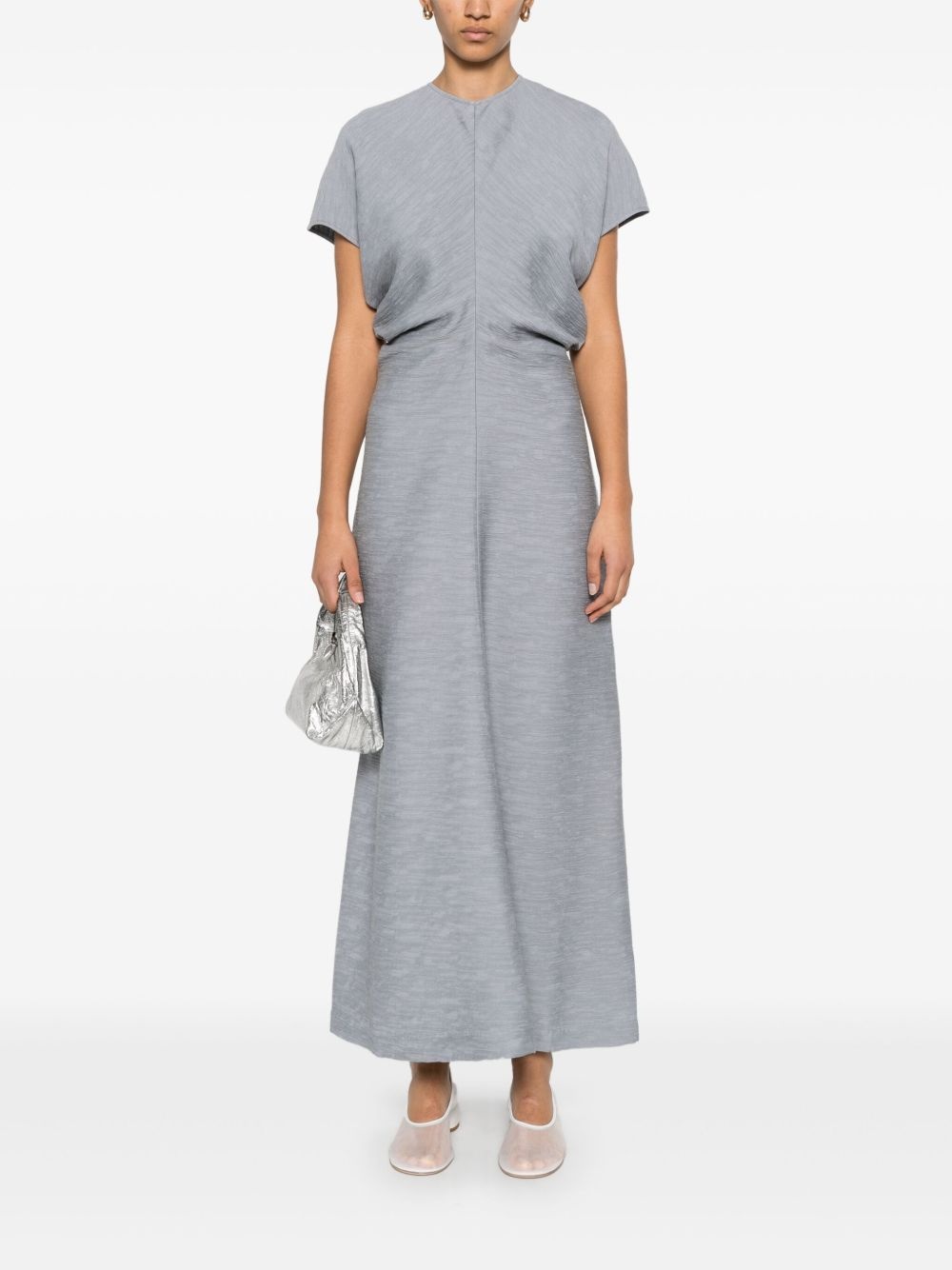 slouch-waist crinkled maxi dress - 2