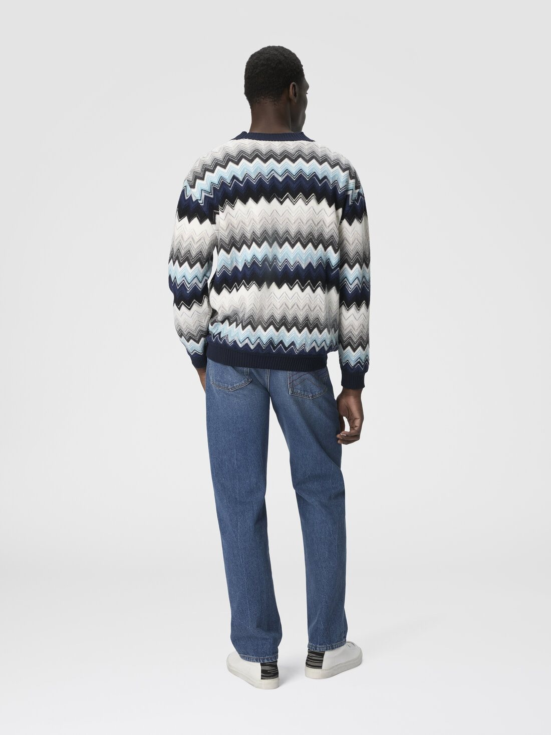 The cardigan in wool and cotton with zigzag - 3
