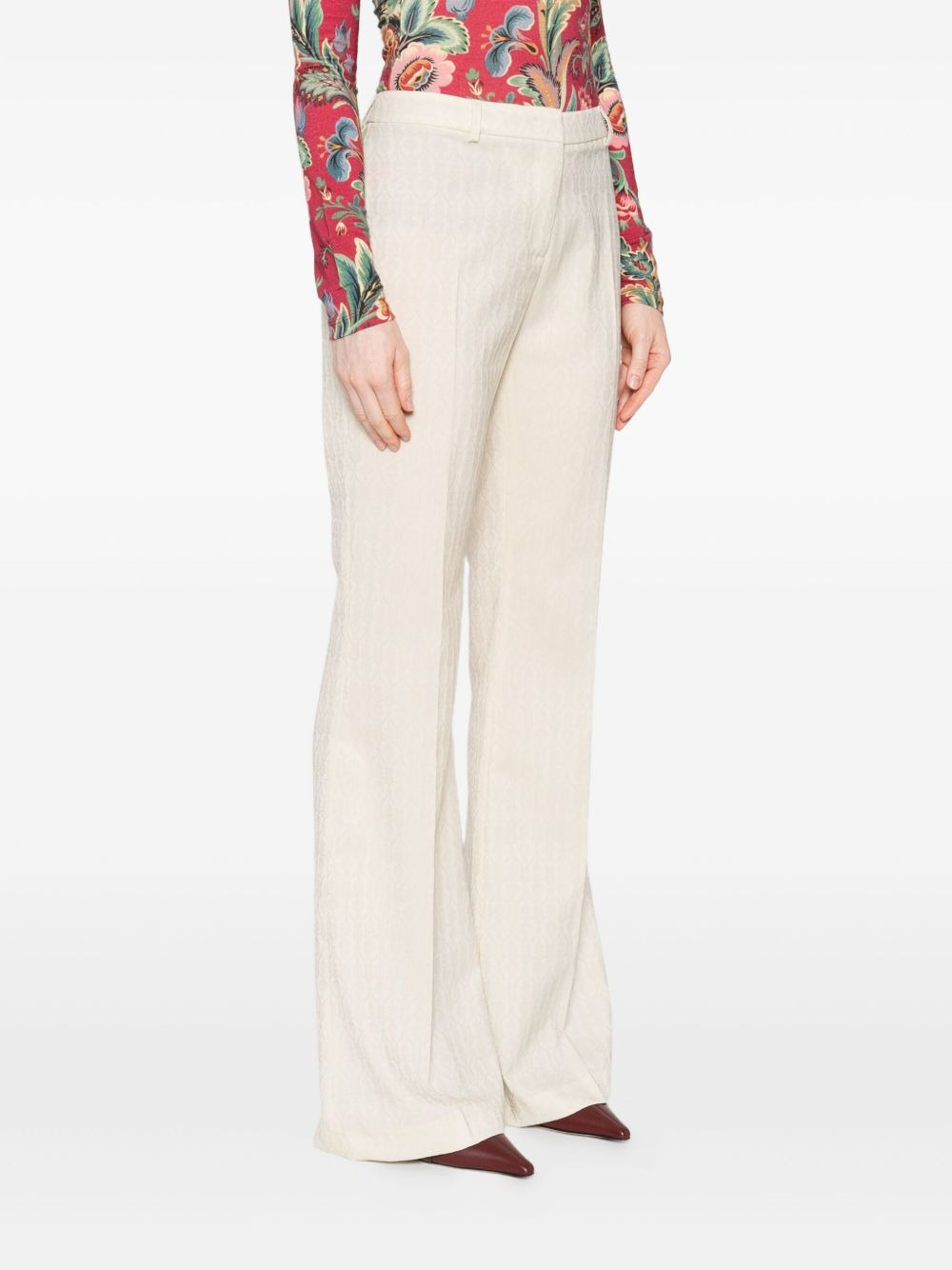 flared wool trousers - 3