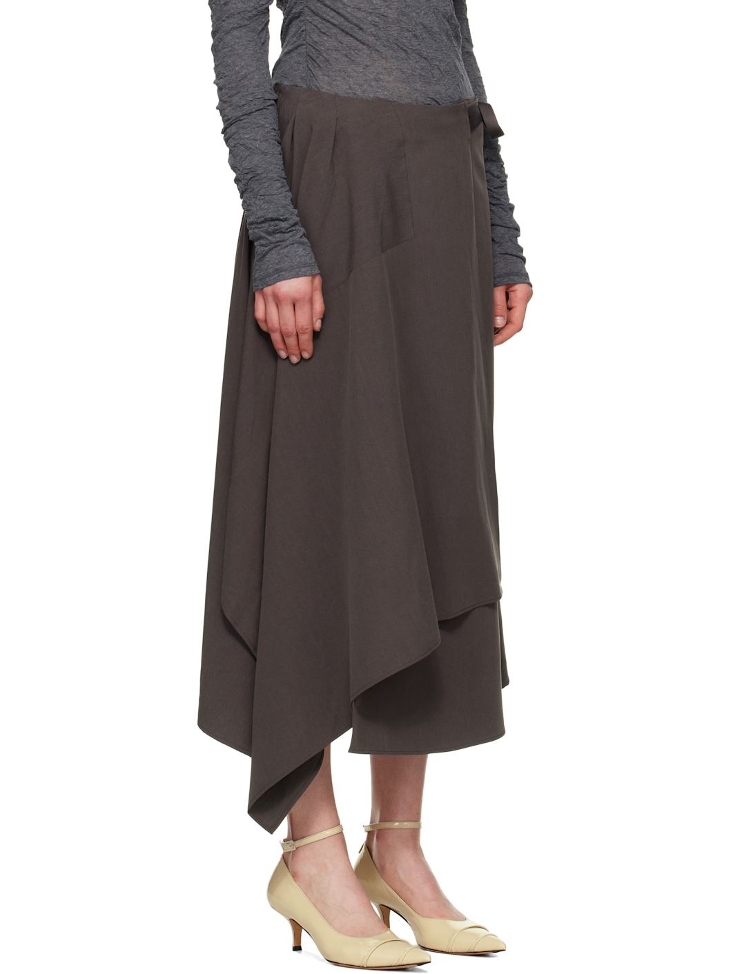 Brown Spinnaker Midi Skirt - 2